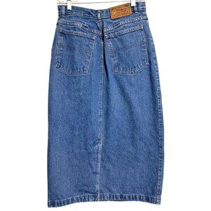 Polo Ralph Lauren Denim Skirt Womens Size 6 Vintage Blue Cotton Jean Pencil USA
